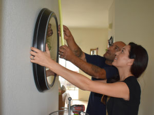 Volunteers delivering furniture