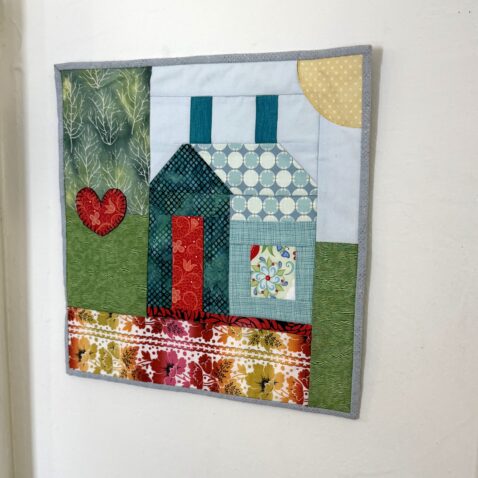 Family in their new home