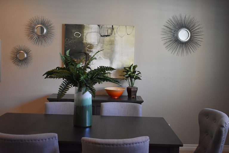 Family in their new home