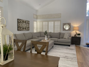 Family in their new home